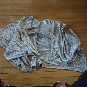 EUC Simply Noelle Charcoal Knit Cardigan poncho